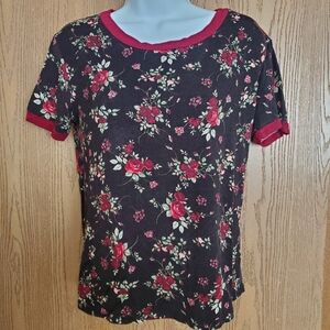 Floral Ringer Tee